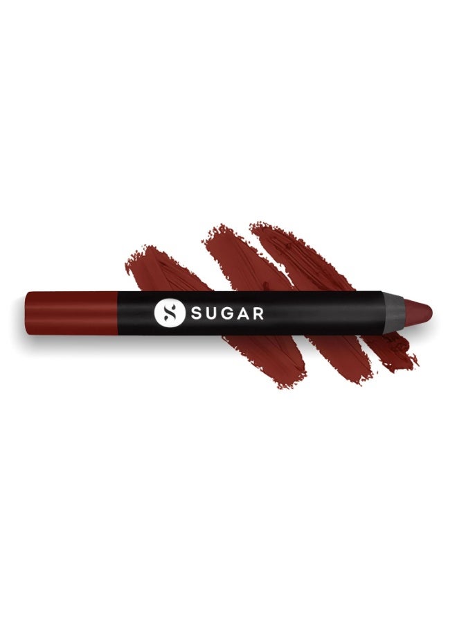 SUGAR Cosmetics Matte as Hell Crayon Lipsticks for Women | Lasts Up To 8+ Hours | Lip Crayon with Sharpener | 2.8gm - 36 Veronica Mars - Image 3